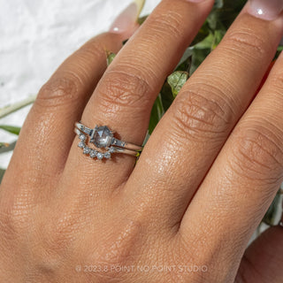 Salt and Pepper Diamond Engagement Ring, Point No Point Studio