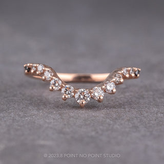 Eliza Wedding Ring, 13 Ombre Diamond, Rounded Contour