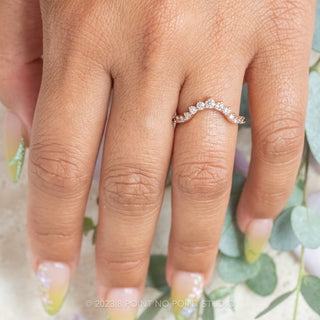 Eliza Wedding Ring, 13 Ombre Diamond, Rounded Contour