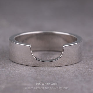 Ellipse Setting Wedding Ring, 6mm Polished