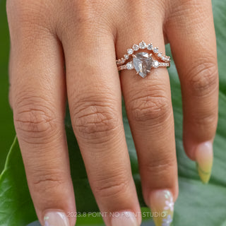 Eliza Wedding Ring, 13 Ombre Diamond, Rounded Contour