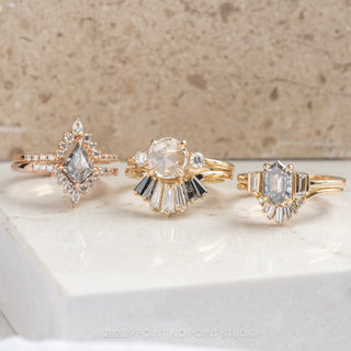 Salt and pepper diamond engagement rings
