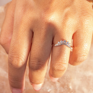 Margot Wedding Ring, 16 White & Salt and Pepper Diamond