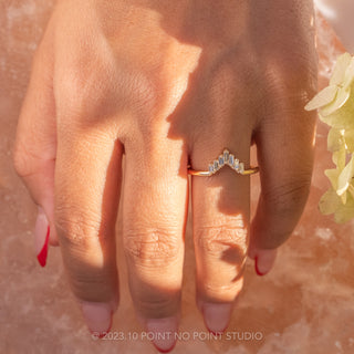 Juniper Wedding Ring, 7 Diamond, Round Band