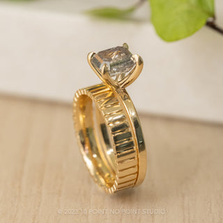 Notched Wedding Ring, 4mm Comfort Fit