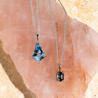 1.84 Carat Kite Aquamarine Necklace, Platinum