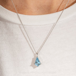 1.84 Carat Kite Aquamarine Necklace, Platinum