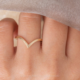 Vintage Vivian Wedding Band, 14k Yellow Gold