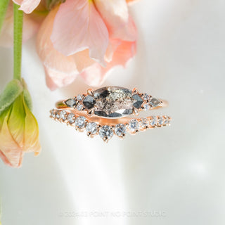 salt and pepper marquise diamond ring