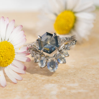 Custom Engraved Zoe Sapphire Engagement Ring