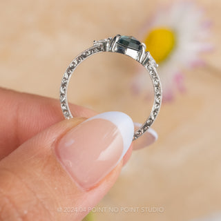 Custom Engraved Zoe Sapphire Engagement Ring