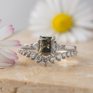 fancy grey emerald diamond ring