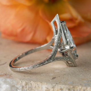 Custom Lab Diamond Engraved Arwen Engagement Ring