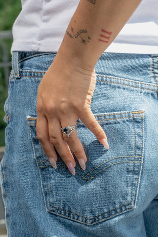 blue kite sapphire ring