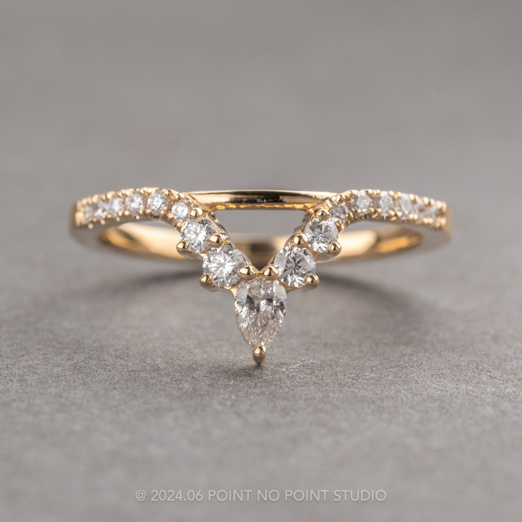 Point Al Rin Design Large Cassiopeia Wedding Ring, 17 Diamond, Point No Point Studio