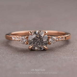 1.26 Carat Salt and Pepper Diamond Engagement Ring, Eliza Setting
