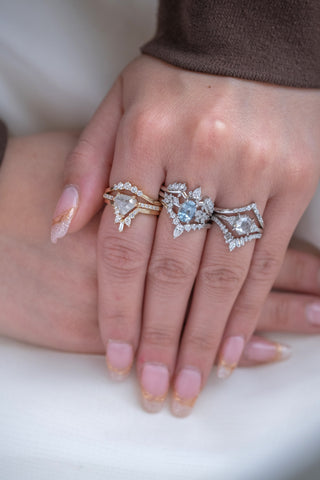 salt and pepper diamond ring