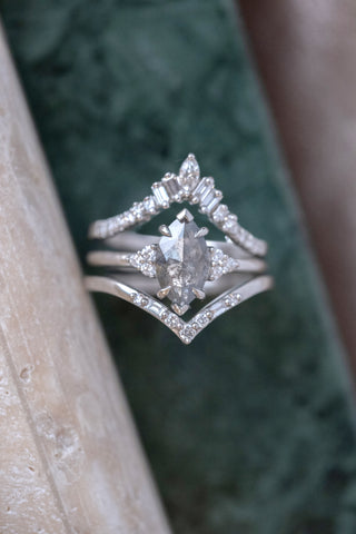 salt and pepper marquise diamond ring