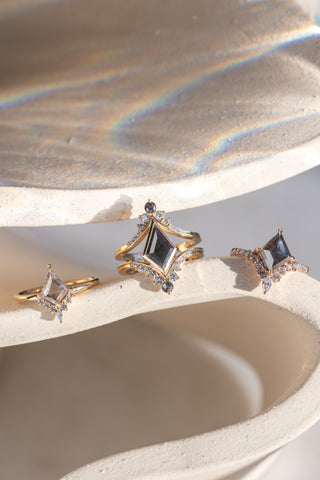 unique kite diamond rings