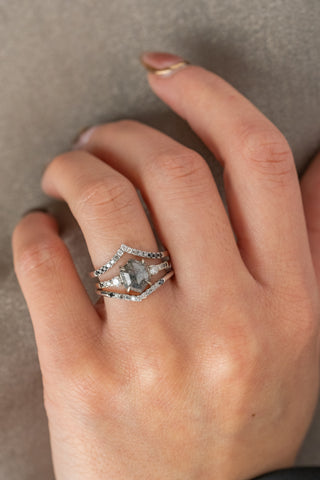 salt and pepper diamond ring