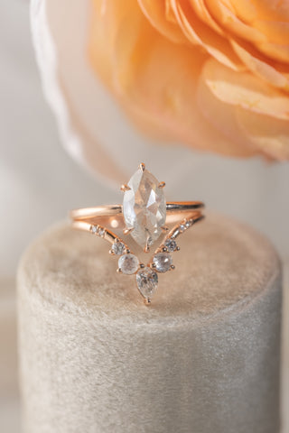 salt and pepper marquise diamond ring