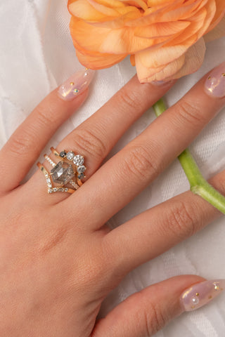 salt and pepper diamond ring