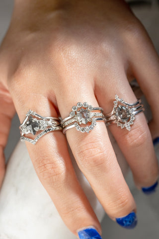 salt and pepper diamond ring