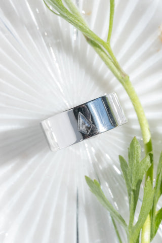 Kite Diamond Mens Wedding Band, Comfort Fit, Platinum