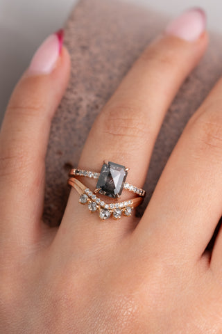 salt and pepper diamond ring