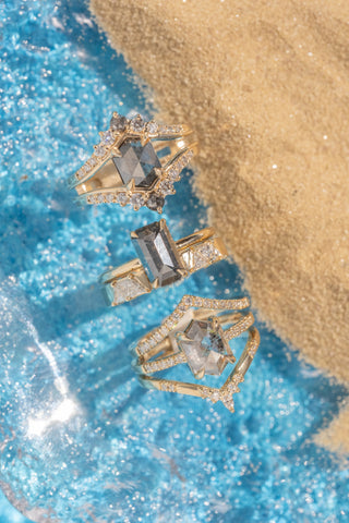 17 White Diamond Vivian Band, 14K Yellow Gold