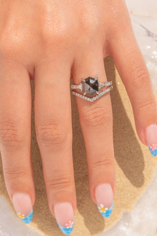 15 White Diamond Vivian Band, 14K White Gold