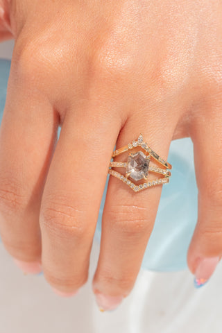 salt and pepper diamond ring