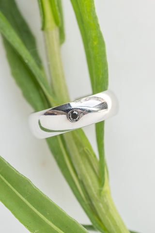 Black Diamond Men's Ring, Comfort Fit, Platinum