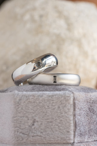 Black Diamond Men's Ring, Comfort Fit, Platinum