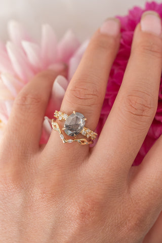 salt and pepper diamond ring