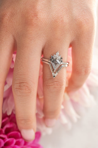 salt and pepper diamond ring