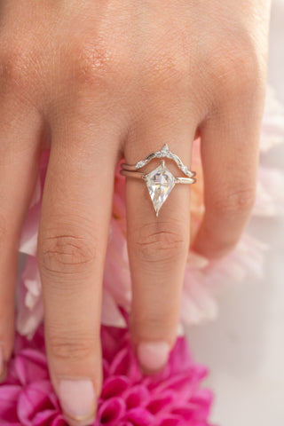 kite moissanite ring