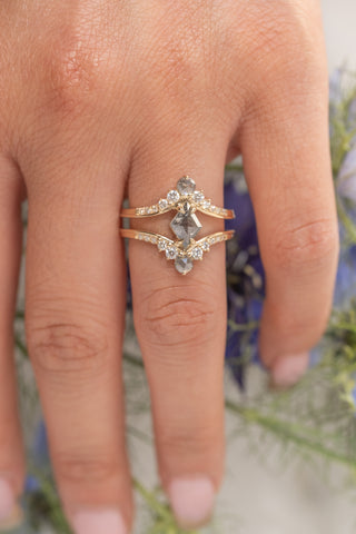 salt and pepper diamond ring