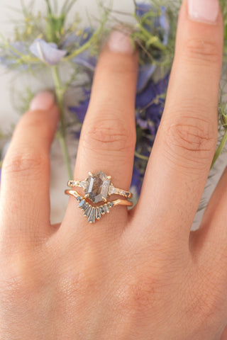 salt and pepper diamond ring