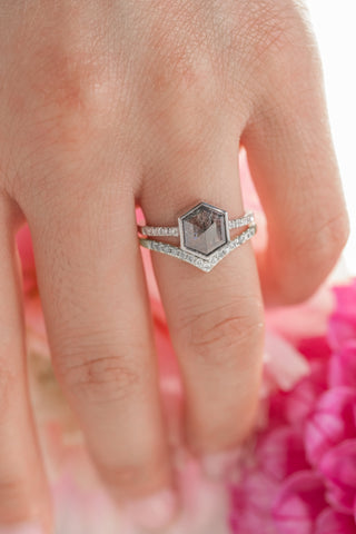 salt and pepper diamond ring