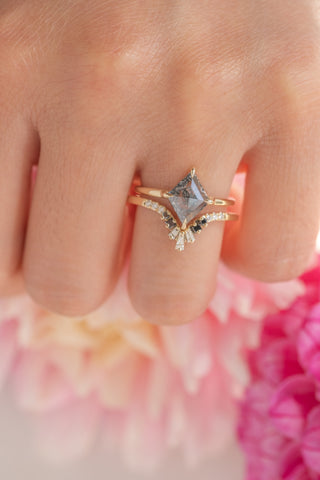 salt and pepper diamond ring