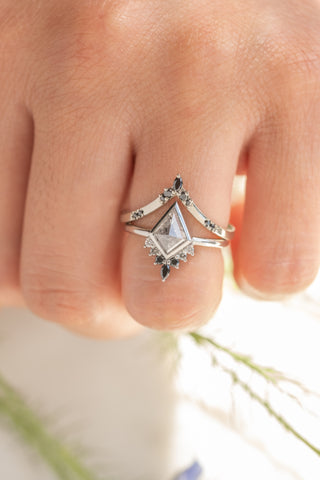 salt and pepper diamond ring