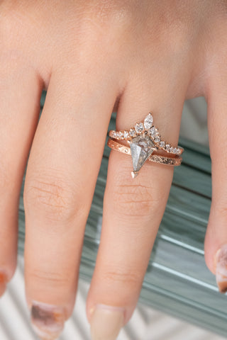 Vintage Harper Cuff Wedding Band, 14k Rose Gold