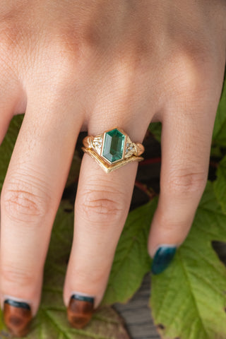 hexagon emerald ring