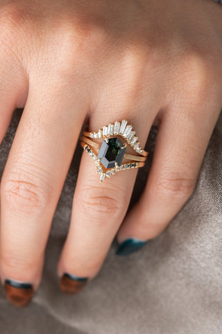 hexagon sapphire ring