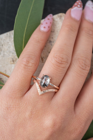 Vintage Vivian Wedding Band, 14k Rose Gold