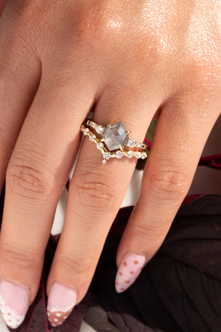 salt and pepper diamond ring