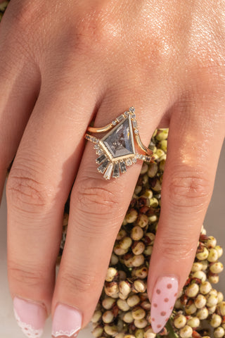 salt and pepper diamond ring