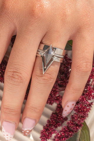 salt and pepper diamond ring