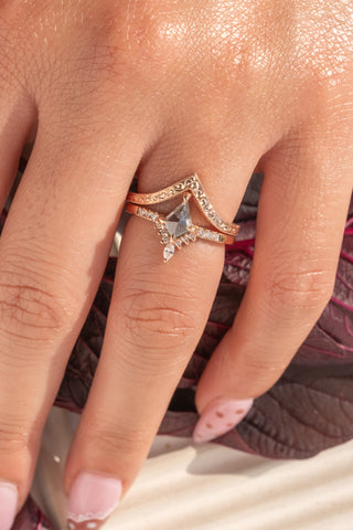 Vintage Vivian Wedding Band, 14k Rose Gold